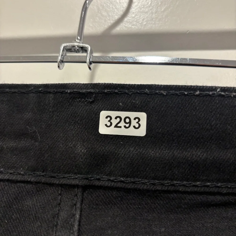 Levis 502 Taper Fit Mens Black Denim Jeans W33 L30 Regular Tapered Leg 502-0001